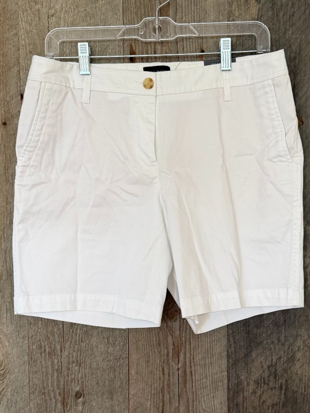 Talbots Relaxed Chino Shorts Size 4 White